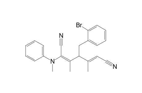 (2E,5E)-4-(2-bromobenzyl)-3,5-dimethyl-2-(N-methylanilino)hepta-2,5-dienedinitrile