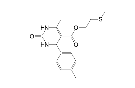 5-pyrimidinecarboxylic acid, 1,2,3,4-tetrahydro-6-methyl-4-(4-methylphenyl)-2-oxo-, 2-(methylthio)ethyl ester