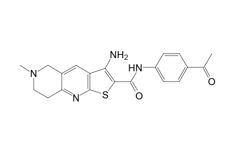 Thieno[2,3-b][1,6]naphthyridine-2-carboxamide, N-(4-acetylphenyl)-3-amino-5,6,7,8-tetrahydro-6-methyl-