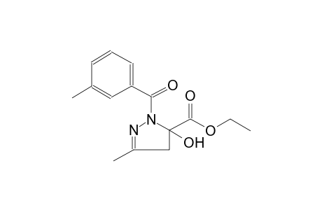 ethyl 5-hydroxy-3-methyl-1-(3-methylbenzoyl)-4,5-dihydro-1H-pyrazole-5-carboxylate