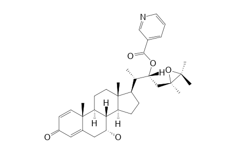 PETUNIASTERONE-C-22-NICOTINATE;(22R,24S)-24,25-EPOXY-7-ALPHA-HYDROXY-22-NICOTINOYLOXY-ERGOSTA-1,4-DIEN-3-ONE