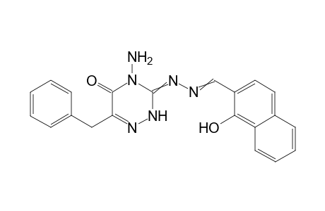 4-Amino-6-benzyl-3-(((2-hydroxynaphthalen-1-yl)methylene) hydrazono)-3,4-dihydro-1,2,4-triazin-5(2H)-one