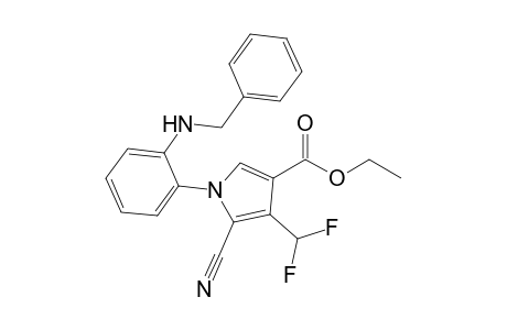 Ethyl N-[2-(benzylamino)phenyl]-5-cyano-4-(difluoromethyl)pyrrol-3-carboxylate