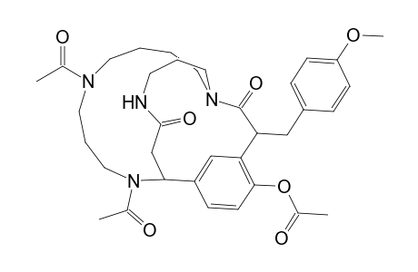 1,6,10,22-Tetraazatricyclo[9.7.6.1(12,16)]pentacosa-12,14,16(25)-triene-18,23-dione, 6,10-diacetyl-15-(acetyloxy)-17-[(4-methoxyphenyl)methyl]-