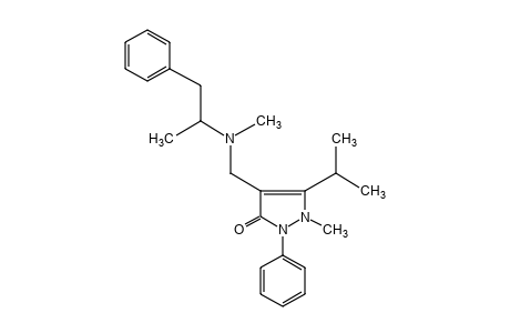 3-isopropyl-2-methyl-4-{[methyl(alpha-methylphenethyl)amino]methyl}-1-phenyl-3-pyrazolin-5-one