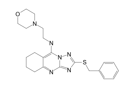 2-BENZYLTHIO-5-[2-(MORPHOLIN-4-YL)-ETHYL]-AMINO-6,7,8,9-TETRAHYDRO-1,2,4-TRIAZOLO-[5,1-B]-QUINAZOLINE