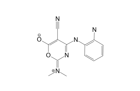4-(2-AMINOPHENYLAMINO)-2-DIMETHYLAMINO-6-OXO-6H-1,3-OXAZINE-5-CARBONITRILE