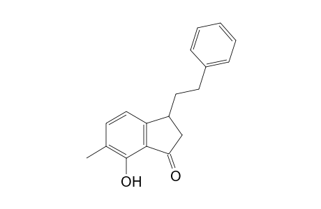 7-Hydroxy-6-methyl-3-(2-phenylethyl)indan-1-one