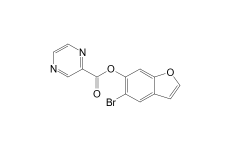 Pyrazine-2-carboxylic acid 5-Bromobenzofuran-6-yl ester