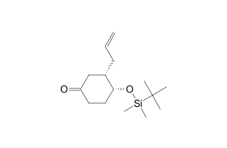 Cyclohexanone, 4-[[(1,1-dimethylethyl)dimethylsilyl]oxy]-3-(2-propenyl)-, cis-(.+-.)-
