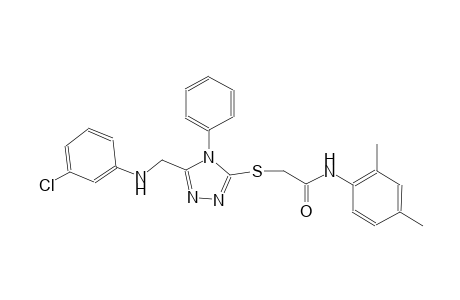 2-({5-[(3-chloroanilino)methyl]-4-phenyl-4H-1,2,4-triazol-3-yl}sulfanyl)-N-(2,4-dimethylphenyl)acetamide