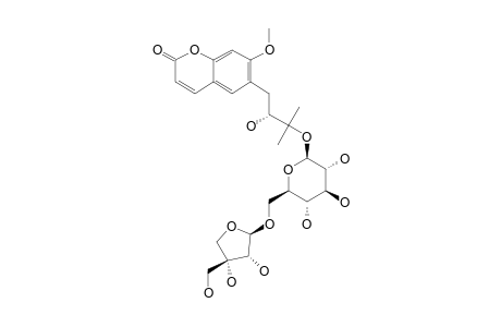 (S)-7-O-METHYL-PEUCEDANOL-3'-O-BETA-D-APIOFURANOSYL-(1->6)-BETA-D-GLUCOPYRANOSIDE