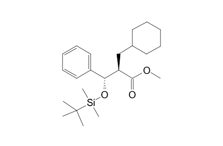 Methyl 2-(cyclohexylmethyl)-3-((1,1-dimethylethyl)dimethylsilyloxy)-3-phenylpropanoate (anti isomer)