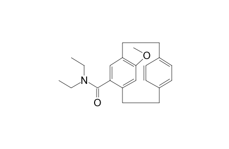 15-Methoxytricyclo[8.2.2.24,7]hexadeca-1(13),4(16), 5,7(15),10(14),11-hexaene-5-carboxylic acid diethylamide