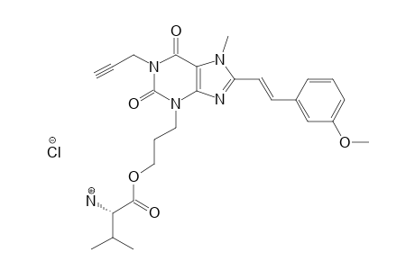 L-VALINE-3-[8-[(E)-2-(3-ETHOXYPHENYL)-ETHENYL]-7-METHYL-1-PROPARGYLXANTHIN-3-YL]-PROPYLESTER-HYDROCHLORIDE