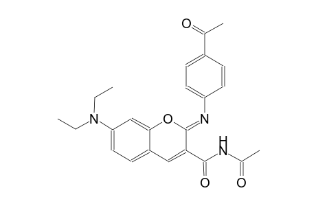 N-{[(2Z)-2-[(4-acetylphenyl)imino]-7-(diethylamino)-2H-chromen-3-yl]carbonyl}acetamide