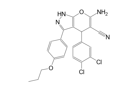 6-amino-4-(3,4-dichlorophenyl)-3-(4-propoxyphenyl)-1,4-dihydropyrano[2,3-c]pyrazole-5-carbonitrile