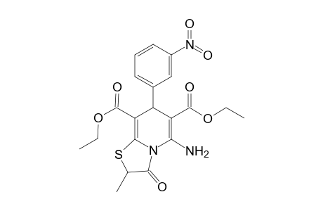 5-Amino-2-methyl-7-(3-nitrophenyl)-3-oxo-7H-thiazolo[3,2-a]pyridine-6,8-dicarboxylic acid diethyl ester