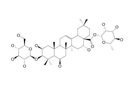 3-O-BETA-D-GLUCOPYRANOSYL-28-O-ALPHA-L-RHAMNOPYRANOSYL-16-ALPHA-HYDROXY-23-DEOXYPROTOBASSIC-ACID