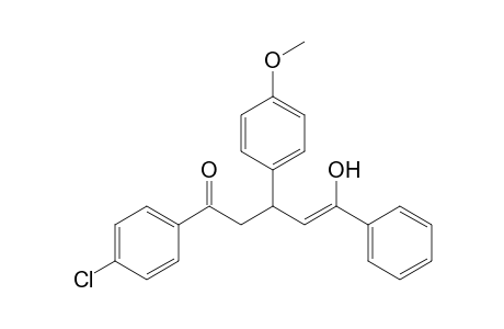 1-(p-Chlorophenyl)-3-(4'-methoxyphenyl)-5-phenylpent-4-en-5-ol-1-one