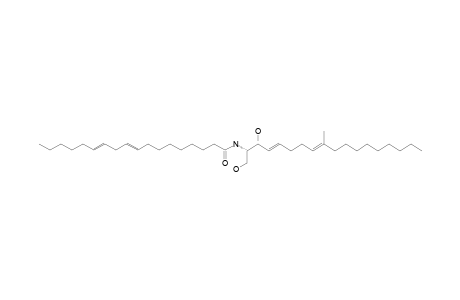 (2S,3R,4E,8E,9'Z,12'Z)-N-9',12'-Octadecadienoyl-2-amino-9-methyl-4,8-octadecadiene-1,3-diol