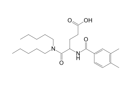 4-(3,4-dimethylbenzamido)-N,N-dipentylglutaramic acid