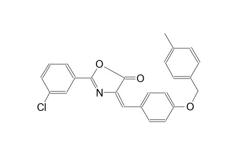 5(4H)-oxazolone, 2-(3-chlorophenyl)-4-[[4-[(4-methylphenyl)methoxy]phenyl]methylene]-, (4E)-