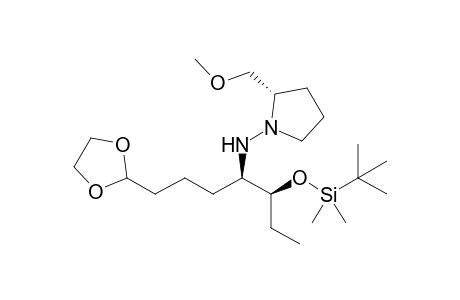 (2S)-N-[(1R,2S)-2-[tert-butyl(dimethyl)silyl]oxy-1-[3-(1,3-dioxolan-2-yl)propyl]butyl]-2-(methoxymethyl)pyrrolidin-1-amine