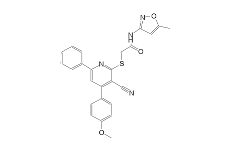 2-{[3-cyano-4-(4-methoxyphenyl)-6-phenyl-2-pyridinyl]sulfanyl}-N-(5-methyl-3-isoxazolyl)acetamide