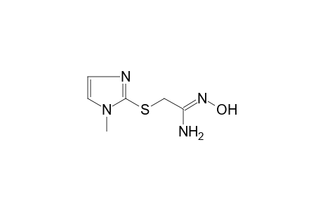 Acetamide oxime, 2-(1-methyl-2-imidazolyl)thio-