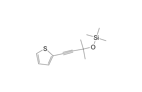 2-Methyl-4-(2-thienyl)-3-butyn-2-ol, tms derivative