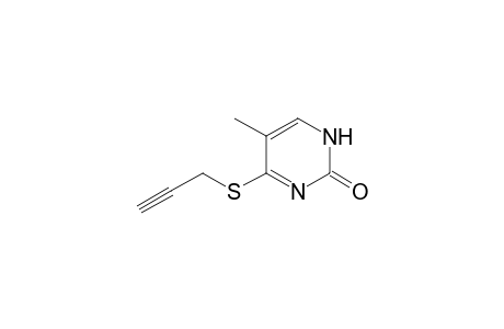 2(1H)-Pyrimidinone, 5-methyl-4-(2-propynylthio)-