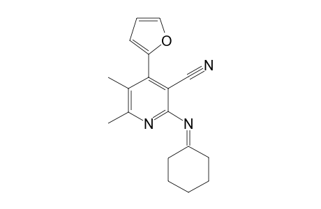2-(cyclohexylideneamino)-4-(furan-2-yl)-5,6-dimethylnicotinonitrile