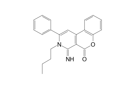 5H-[1]benzopyrano[3,4-c]pyridin-5-one, 3-butyl-3,4-dihydro-4-imino-2-phenyl-
