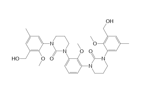 2(1H)-Pyrimidinone, 1,1'-(2-methoxy-1,3-phenylene)bis[tetrahydro-3-[3-(hydroxymethyl)-2-m ethoxy-5-methylphenyl]-