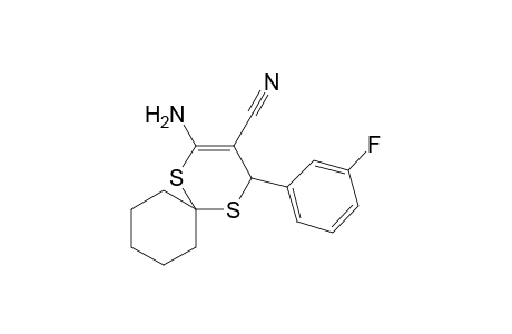2-Amino-4-(3-fluorophenyl)-1,5-dithiaspiro[5.5]undec-2-ene-3-carbonitrile