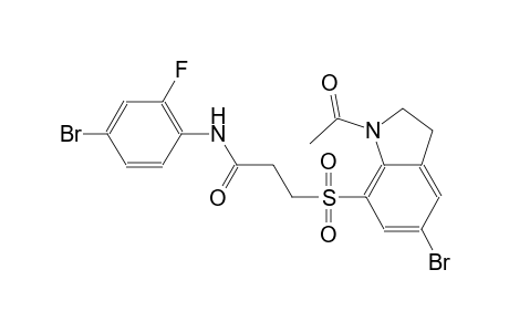 propanamide, 3-[(1-acetyl-5-bromo-2,3-dihydro-1H-indol-7-yl)sulfonyl]-N-(4-bromo-2-fluorophenyl)-
