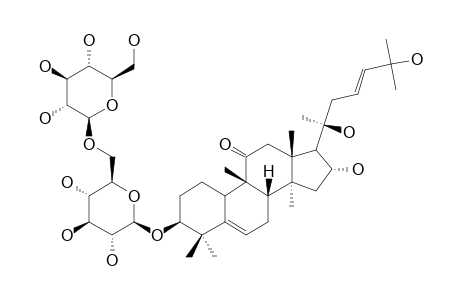 CUCURBITACIN-4-GENTIOBIOSIDE;3-BETA-(6-O-BETA-D-GLUCOPYRANOSYL-BETA-D-GLUCOPYRANOSYLOXY)-16-ALPHA,20,25-TRIHYDROXY-(10-ALPHA)-CUCURBITA-5,23E-DIEN-11-ONE