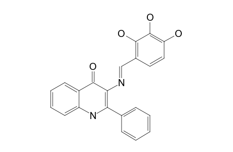 2-PHENYL-3-[N-(2,3,4-TRIHYDROXYBENZYLIDENAMINO)]-4(1H)-QUINOLINONE