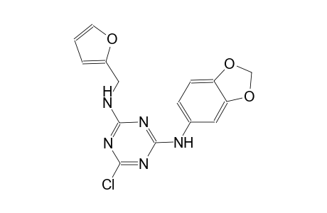 1,3,5-Triazine-2,4-diamine, 6-chloro-N-(2-furfuryl)-N'-(3,4-methylenedioxyphenyl)-