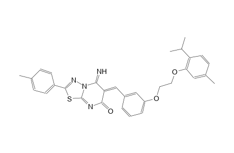 (6Z)-5-imino-6-{3-[2-(2-isopropyl-5-methylphenoxy)ethoxy]benzylidene}-2-(4-methylphenyl)-5,6-dihydro-7H-[1,3,4]thiadiazolo[3,2-a]pyrimidin-7-one