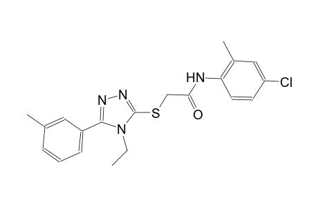 N-(4-chloro-2-methylphenyl)-2-{[4-ethyl-5-(3-methylphenyl)-4H-1,2,4-triazol-3-yl]sulfanyl}acetamide