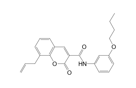 8-Allyl-N-(3-butoxyphenyl)-2-keto-chromene-3-carboxamide