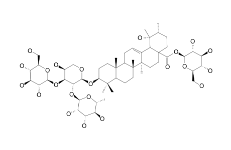 KUDINOSIDE-G;28-O-BETA-D-GLUCOPYRANOSYL-POMOLIC-ACID-3-O-BETA-D-GLUCOPYRANOSYL-(1->3)-[ALPHA-L-RHAMNOPYRANOSY-(1->2)]-ALPHA-L-ARABINOPYRANOSIDE