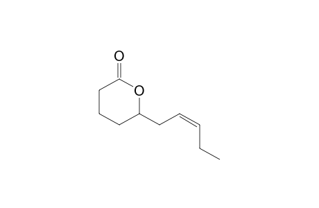 2H-Pyran-2-one, tetrahydro-6-(2-pentenyl)-, (Z)-
