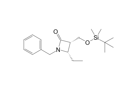 cis-1-Benzyl-3-(tert-butyldimethylsilyloxymethyl)-4-ethylazetidin-2-one