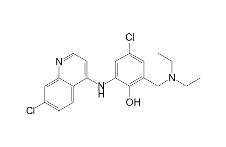 4-Chloranyl-2-[(7-chloranylquinolin-4-yl)amino]-6-(diethylaminomethyl)phenol