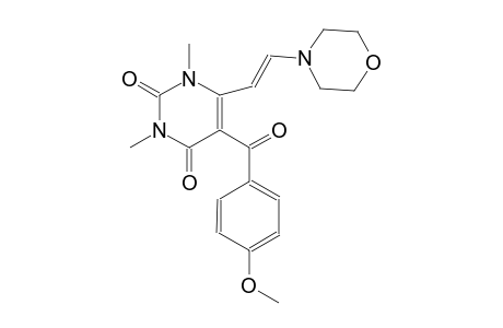 2,4(1H,3H)-pyrimidinedione, 5-(4-methoxybenzoyl)-1,3-dimethyl-6-[(E)-2-(4-morpholinyl)ethenyl]-