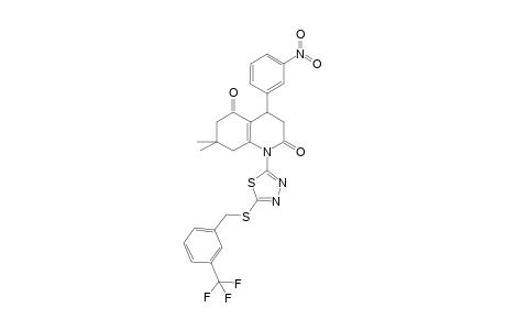 2,5(1H,3H)-Quinolinedione, 4,6,7,8-tetrahydro-7,7-dimethyl-4-(3-nitrophenyl)-1-[5-[[[3-(trifluoromethyl)phenyl]methyl]thio]-1,3,4-thiadiazol-2-yl]-