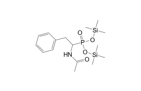 Phosphonic acid, [1-(acetylamino)-2-phenylethyl]-, bis(trimethylsilyl) ester
